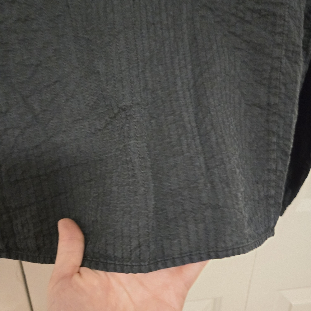 Linden Hill 100% Silk Front Button Textured Jacket In Black Size Medium - Picture 8 of 8